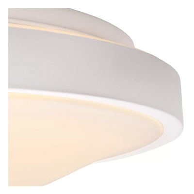 DASHER - Lampa sufitowa - Ø 34,8 cm - LED - 1x18W 2700K - IP44 - Czujnik ruchu i dzień/noc - White 79110/35/31 Lucide